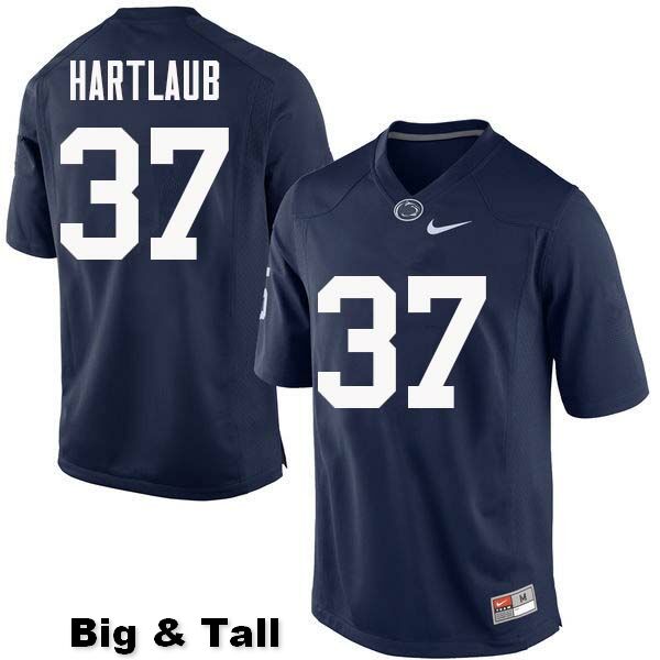 NCAA Nike Men's Penn State Nittany Lions Drew Hartlaub #37 College Football Authentic Big & Tall Navy Stitched Jersey BXT6298XT